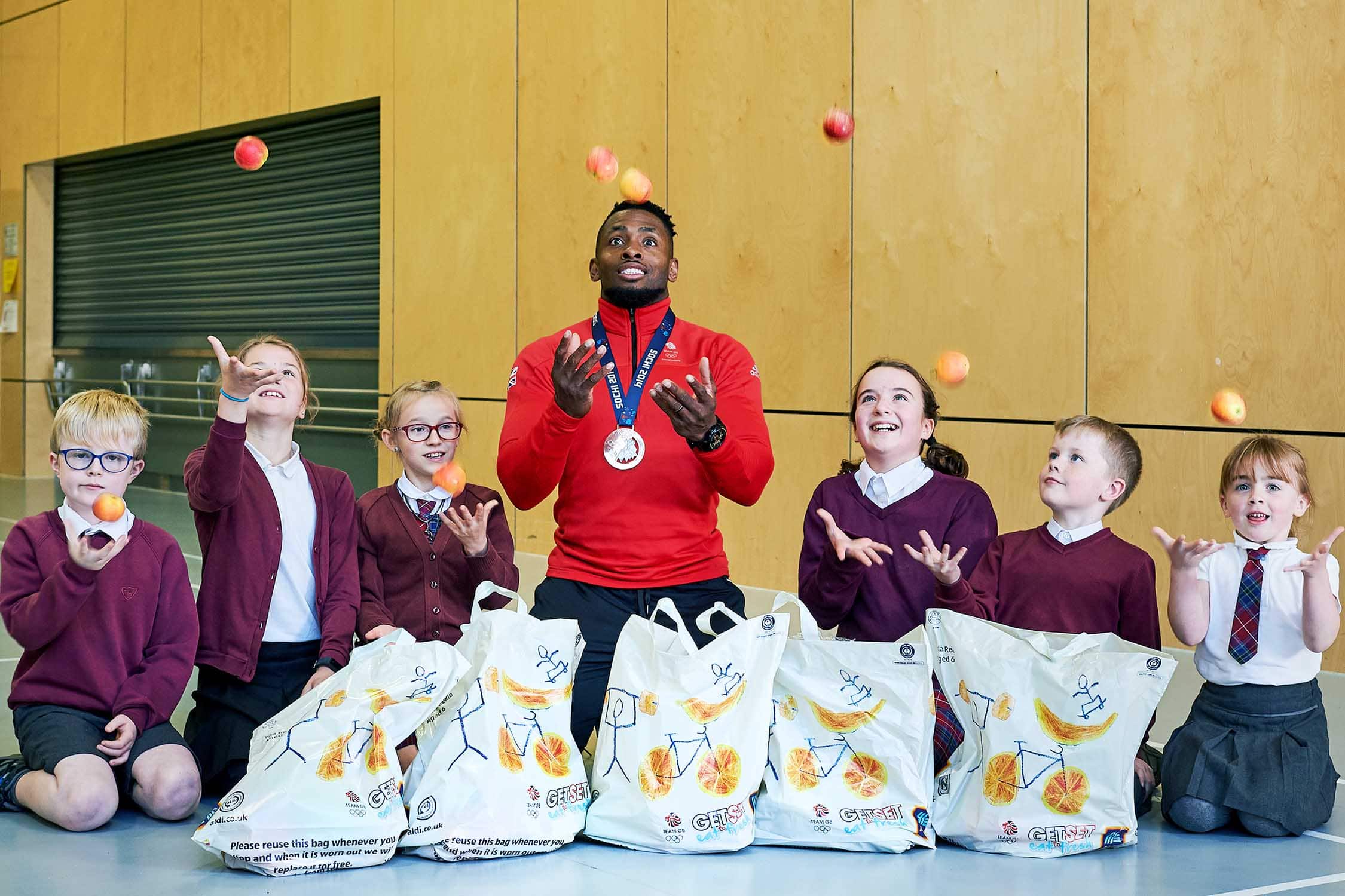 PR photographer capturing Aldi and Team GB partnership for national press