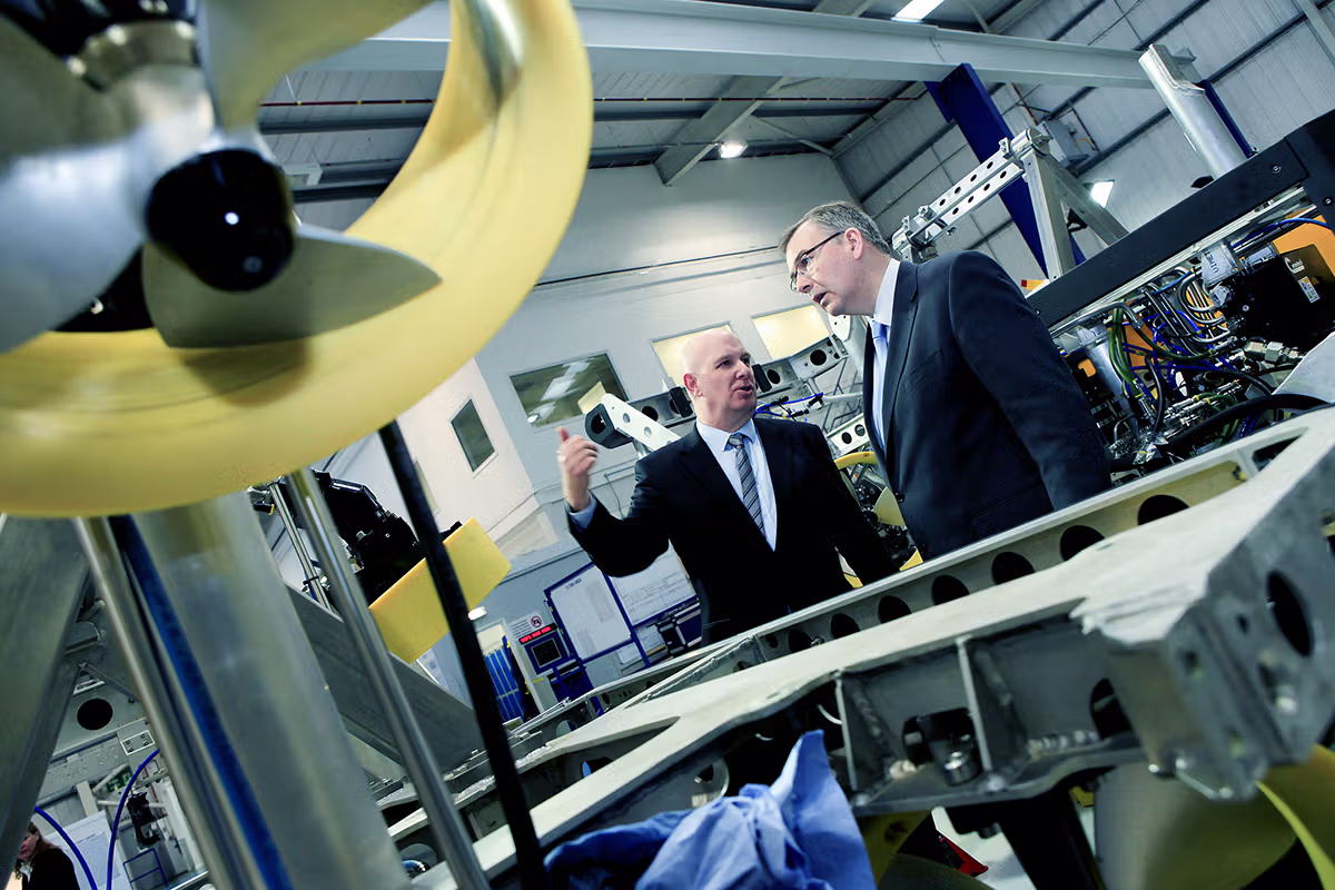 Industrial Photographer UK capturing engineers in a control room (Edinburgh).